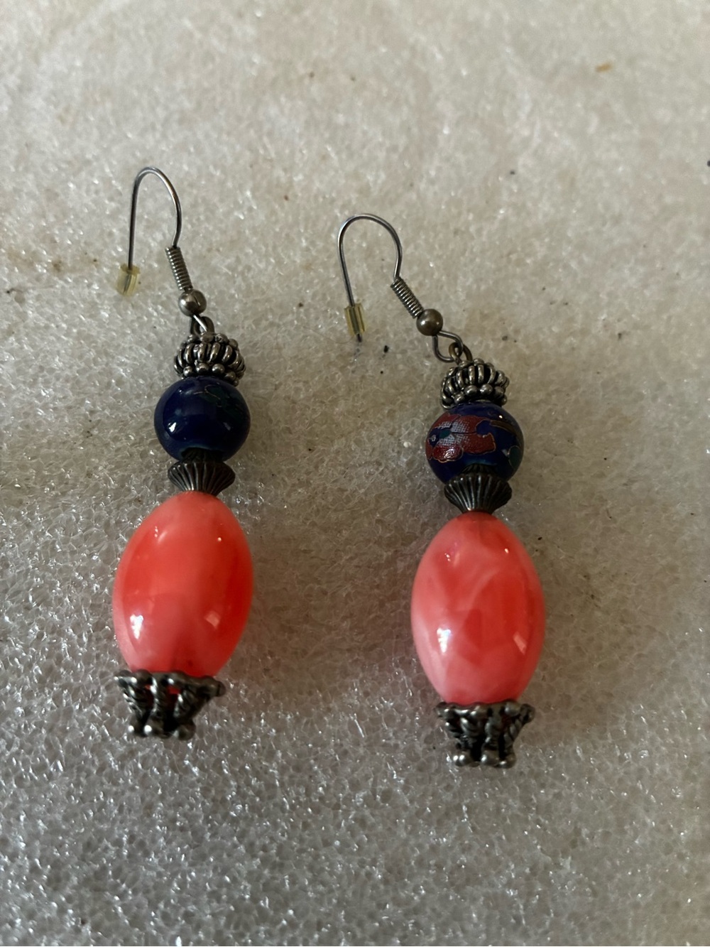 Asian Bead Drop Earrings